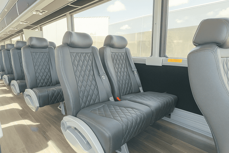 interior of Charter Bus Rental Allentown charter bus